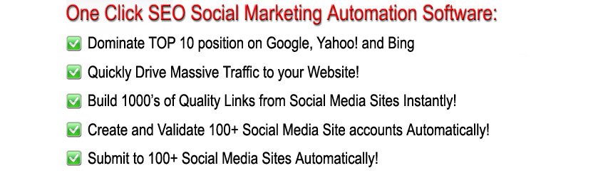 One Click SEO Social Marketing Automation Software